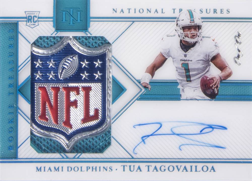 2020 Panini National Treasures Rookie Treasures Autographs Tua Tagovailoa #RTTT Football Card