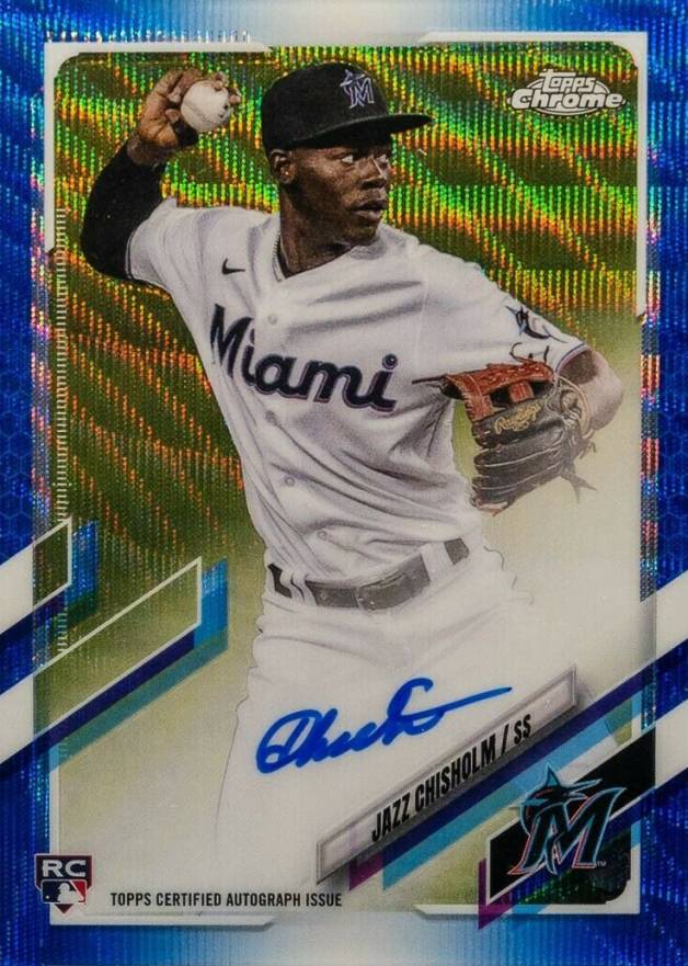 2021 Topps Chrome Rookie Autographs Jazz Chisholm #RAJCH Baseball Card