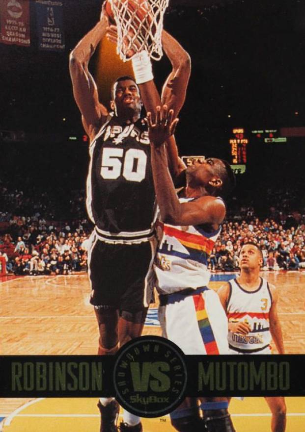 1993 Skybox Premium Showdown Series Mutombo/Robinson #SS6 Basketball Card