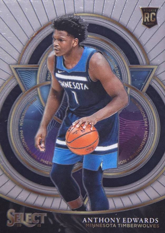 2020 Panini Select Phenomenon Anthony Edwards #1 Basketball Card