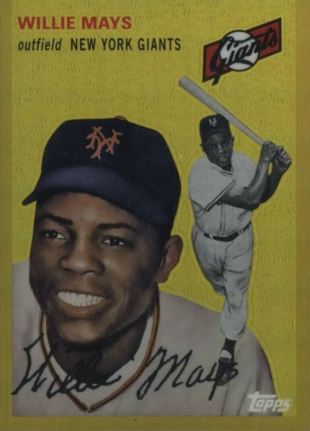 2012 Topps Factory Set Bonus Gold Refractor Willie Mays #90 Baseball Card