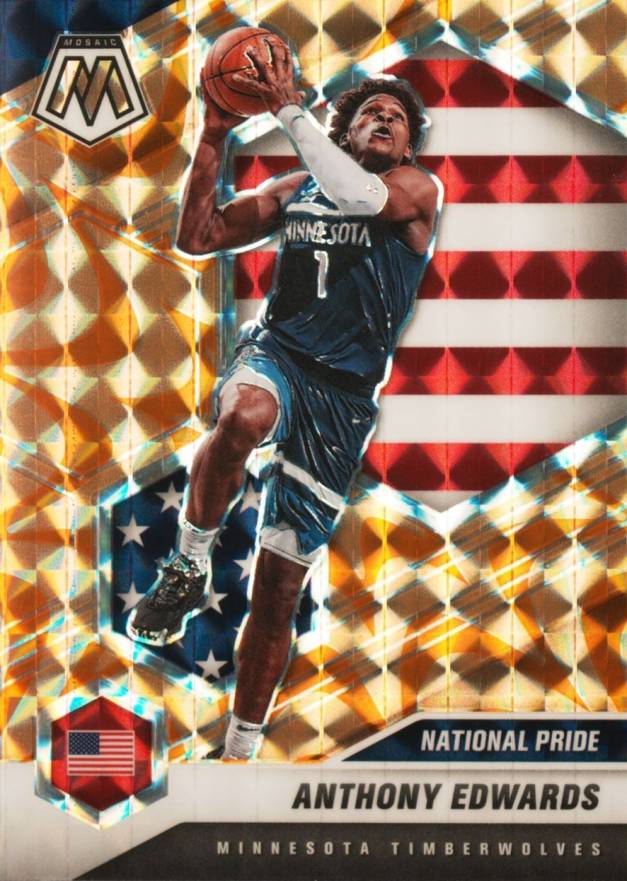 2020  Panini Mosaic Anthony Edwards #252 Basketball Card