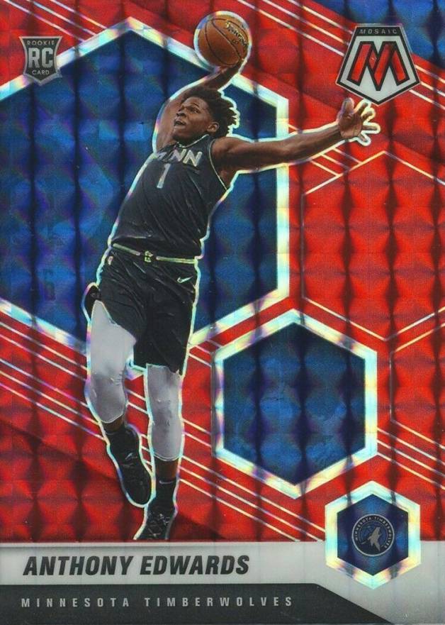 2020  Panini Mosaic Anthony Edwards #201 Basketball Card