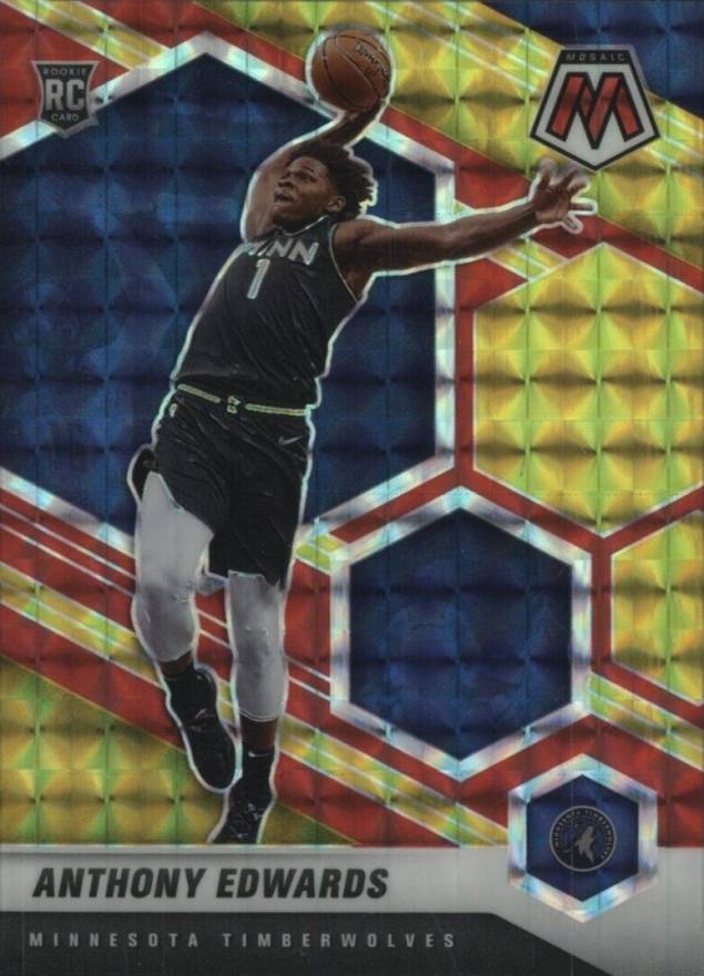 2020  Panini Mosaic Anthony Edwards #201 Basketball Card