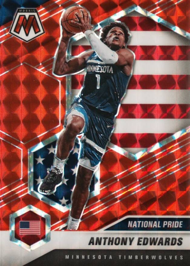 2020  Panini Mosaic Anthony Edwards #252 Basketball Card