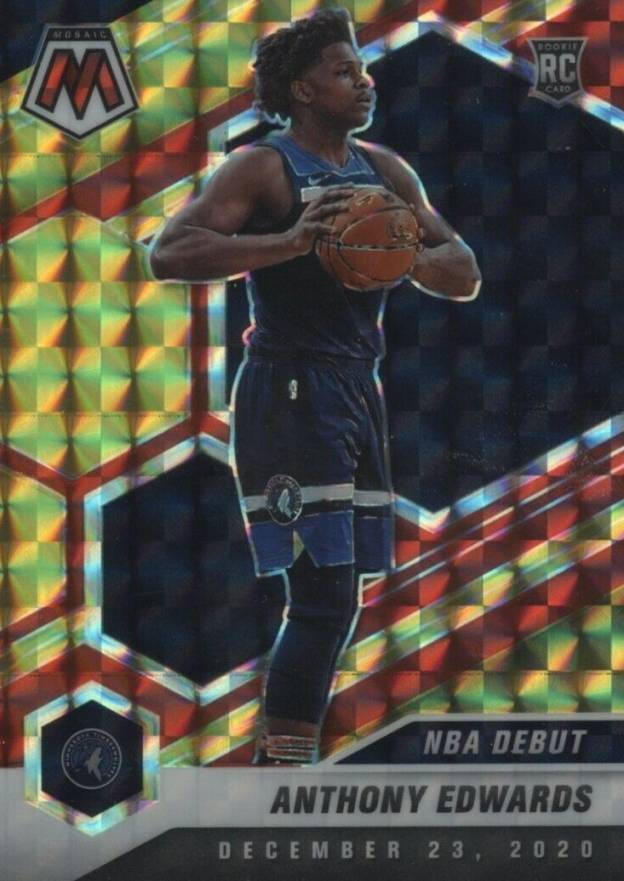 2020  Panini Mosaic Anthony Edwards #261 Basketball Card