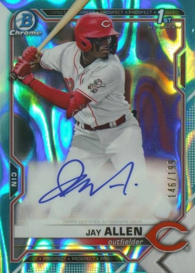 2021 Bowman Draft Chrome Draft Pick Autographs Jay Allen #CDAJA Baseball Card