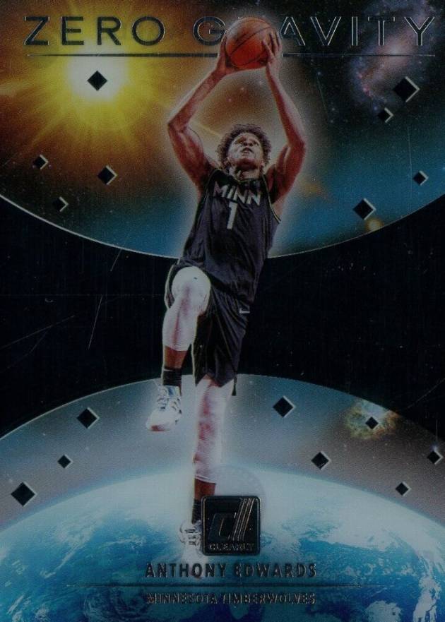 2020 Panini Clearly Donruss Zero Gravity Anthony Edwards #9 Basketball Card