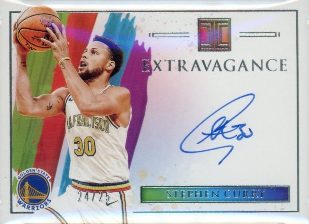 2020 Panini Impeccable Extravagance Autographs Stephen Curry #EASCU Basketball Card