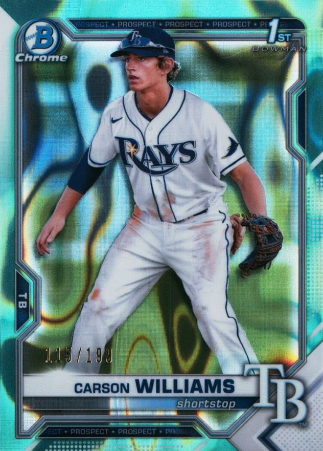 2021 Bowman Draft Carson Williams #BDC180 Baseball Card