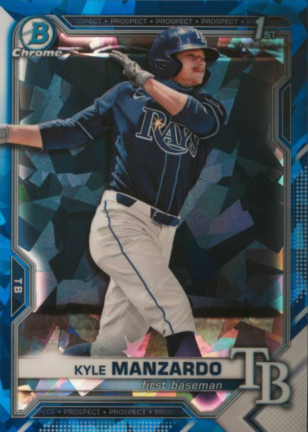 2021 Bowman Draft Chrome Sapphire Edition Kyle Manzardo #BDC191 Baseball Card