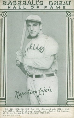 1948 Baseball's Great Hall of Fame Exhibits Napoleon Lajoie # Baseball Card