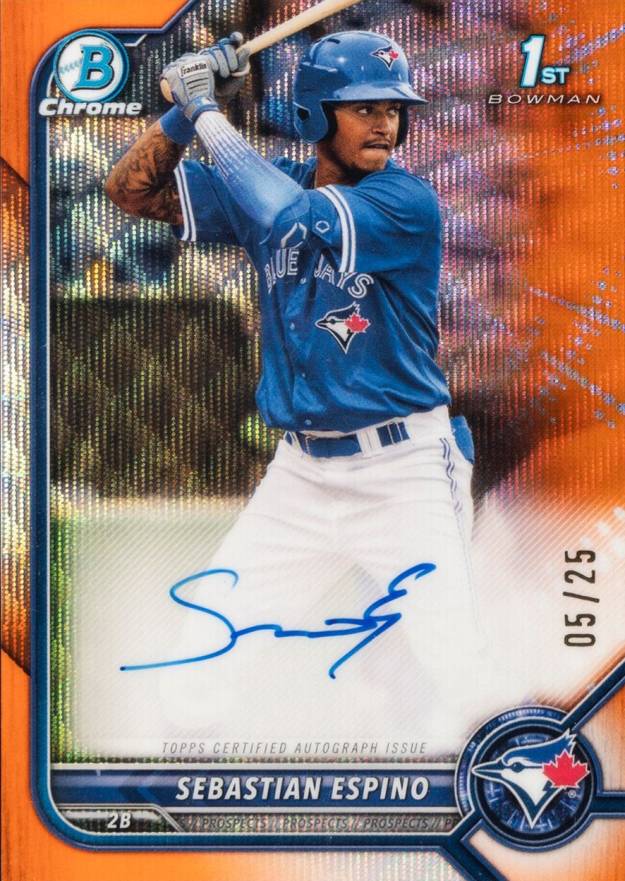 2022 Bowman Chrome Prospect Autographs Sebastian Espino #CPASE Baseball Card