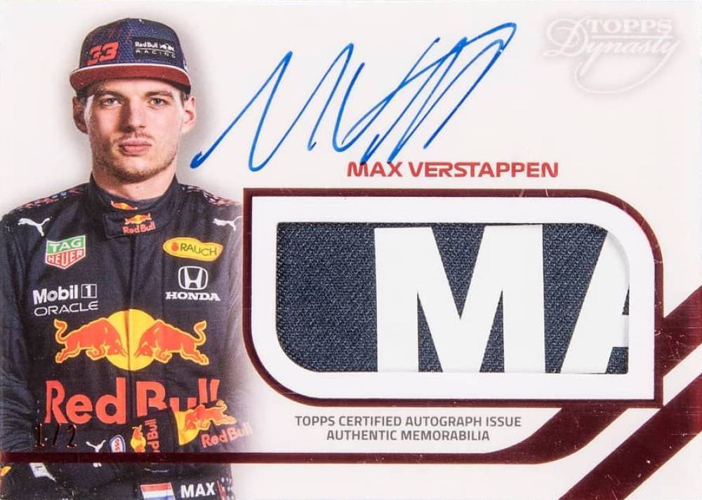 2021 Topps Dynasty Formula 1 Autograph Suit Nameplate Patch Max Verstappen #MV Other Sports Card