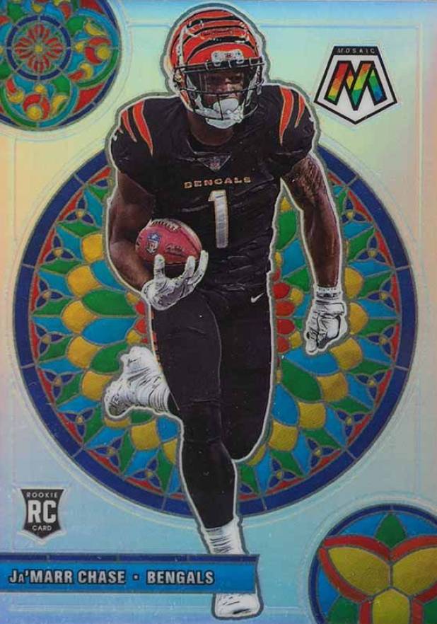 2021 Panini Mosaic Glass Mosaic Ja'Marr Chase #GM26 Football Card