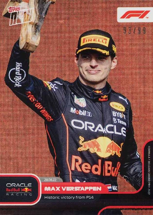 2022 Topps Now Formula 1 Max Verstappen #50 Other Sports Card