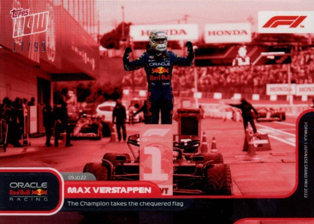 2022 Topps Now Formula 1 Max Verstappen #62 Other Sports Card