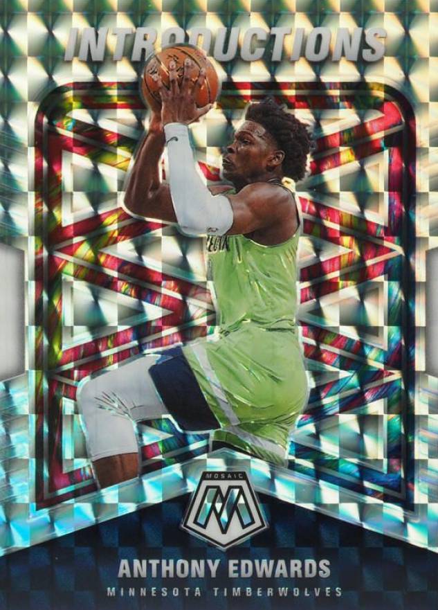 2020 Panini Mosaic Introductions Anthony Edwards #10 Basketball Card