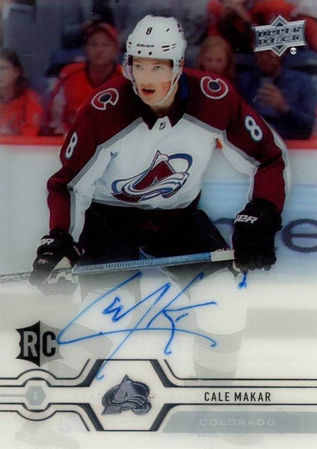 2019 Upper Deck Clear Cut Cale Makar #MA Hockey Card