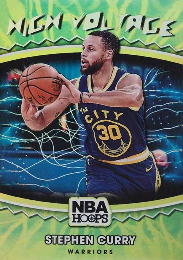 2021 Panini NBA Hoops High Voltage Stephen Curry #5 Basketball Card