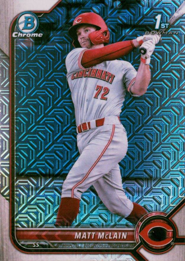 2022 Bowman Mega Box Chrome Matt Mclain #245 Baseball Card