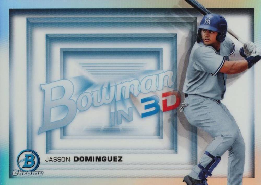 2022 Bowman Chrome Bowman in 3-D! Jasson Dominguez #B3D6 Baseball Card