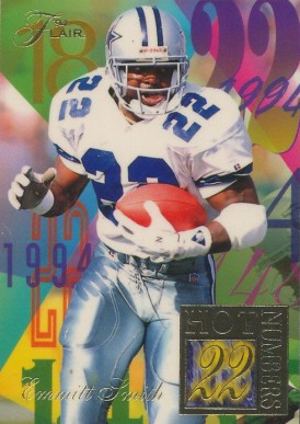 1994 Ultra Flair Hot Numbers Emmitt Smith #13 Football Card