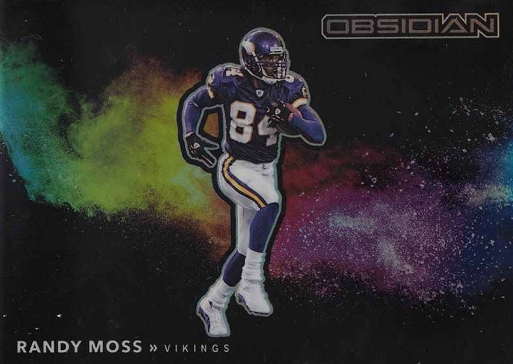 2021 Panini Obsidian Color Blast Black Randy Moss #CB18 Football Card