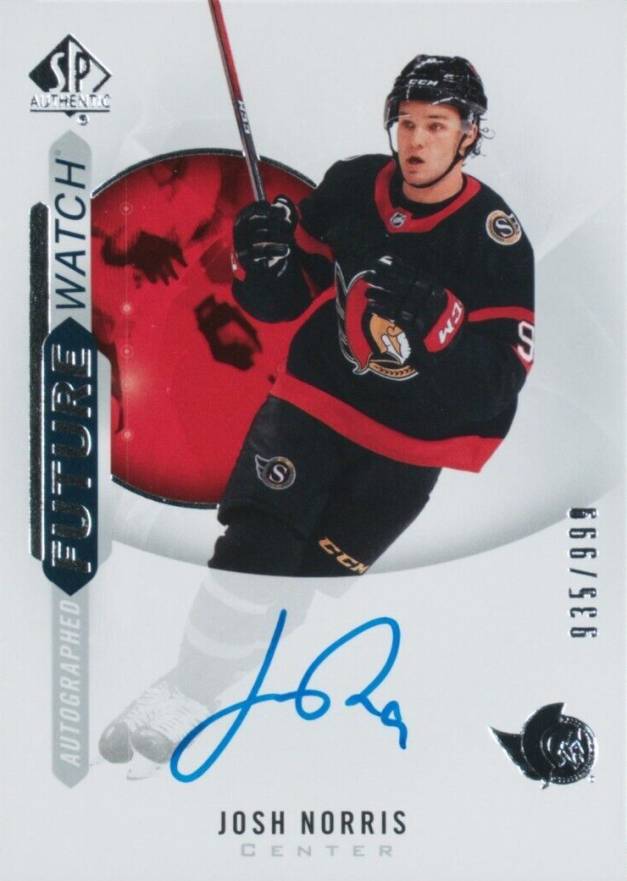 2020 SP Authentic Josh Norris #162 Hockey Card