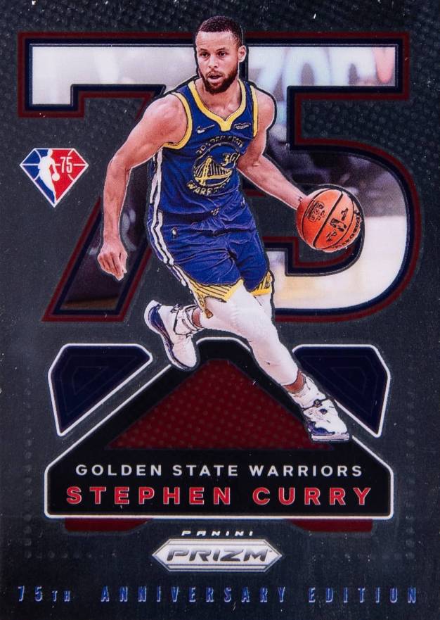 2021 Panini Prizm NBA 75th Logo Stephen Curry #14 Basketball Card