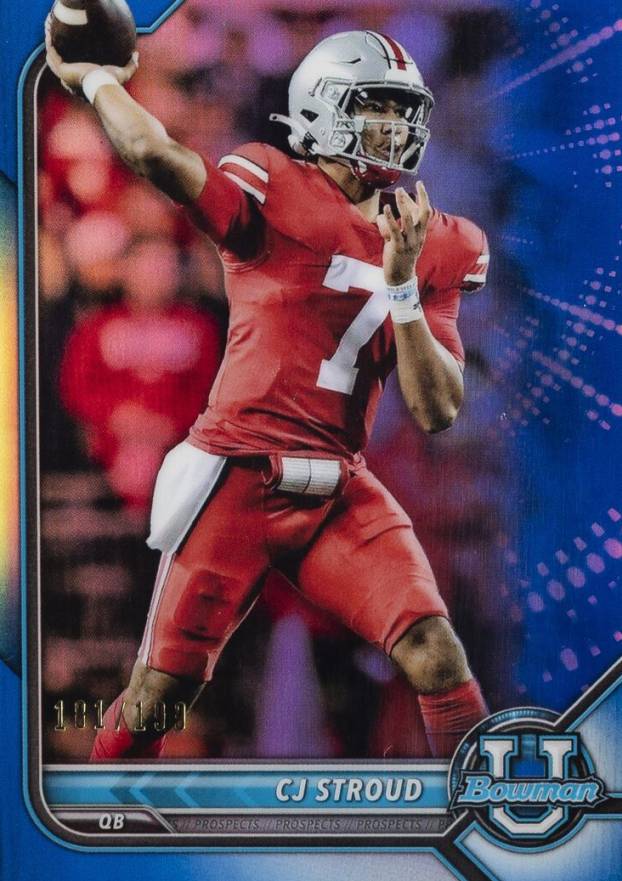 2021 Bowman University Chrome Prospects CJ Stroud #90 Football Card