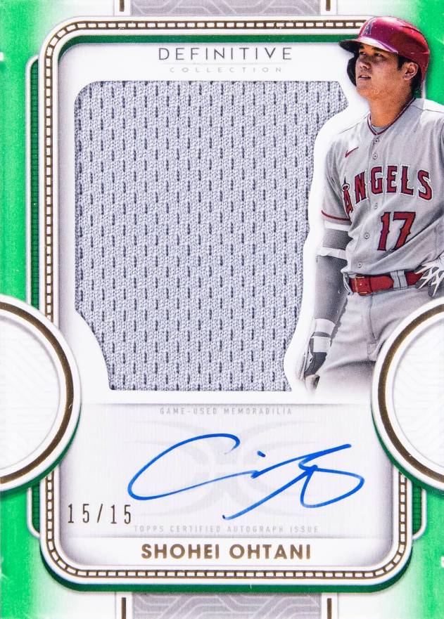 2022 Topps Definitive Autographed Relic Collection Shohei Ohtani #ARCSO Baseball Card