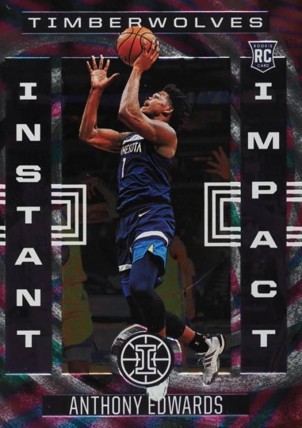 2020 Panini Illusions Instant Impact Anthony Edwards #7 Basketball Card