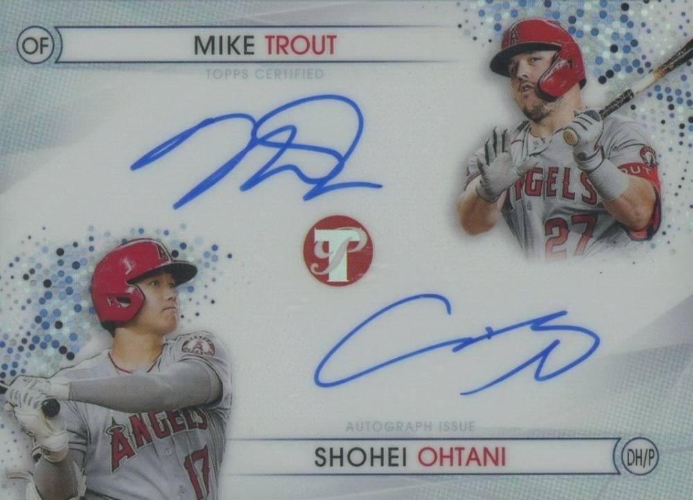 2022 Topps Pristine Pristine Pair Dual Autographs Mike Trout/Shohei Ohtani #PPDA-TO Baseball Card