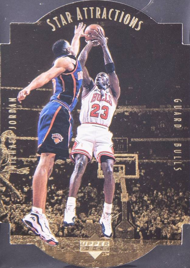 1997 Collector's Choice Star Attraction Michael Jordan #SA1 Basketball Card