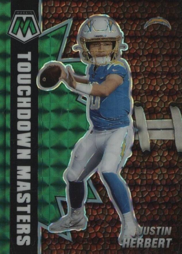 2021 Panini Mosaic Touchdown Masters Justin Herbert #TM-16 Football Card