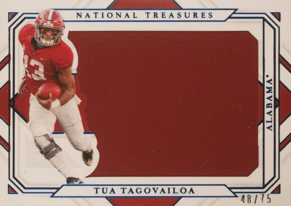 2021 Panini National Treasures Collegiate Silhouettes Memorabilia Tua Tagovailoa #SLTT Football Card