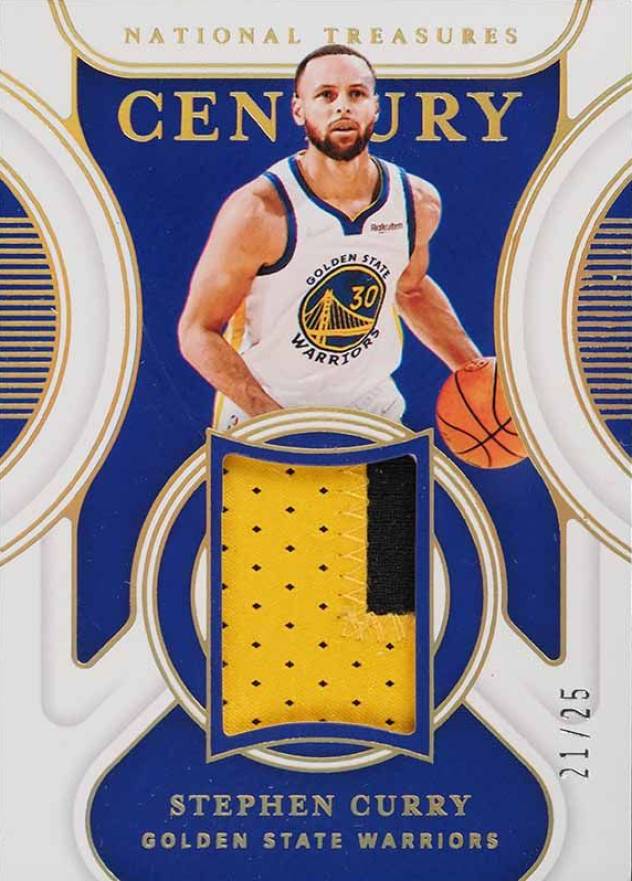 2021 National Treasures Century Materials Stephen Curry #SCY Basketball Card