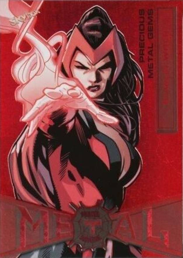 2022 Skybox Marvel Metal Universe Spider-Man Scarlet Witch #72 Non-Sports Card