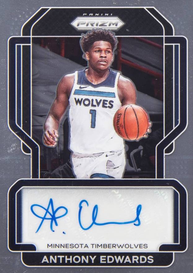 2021 Panini Prizm Signatures Anthony Edwards #SGAEW Basketball Card