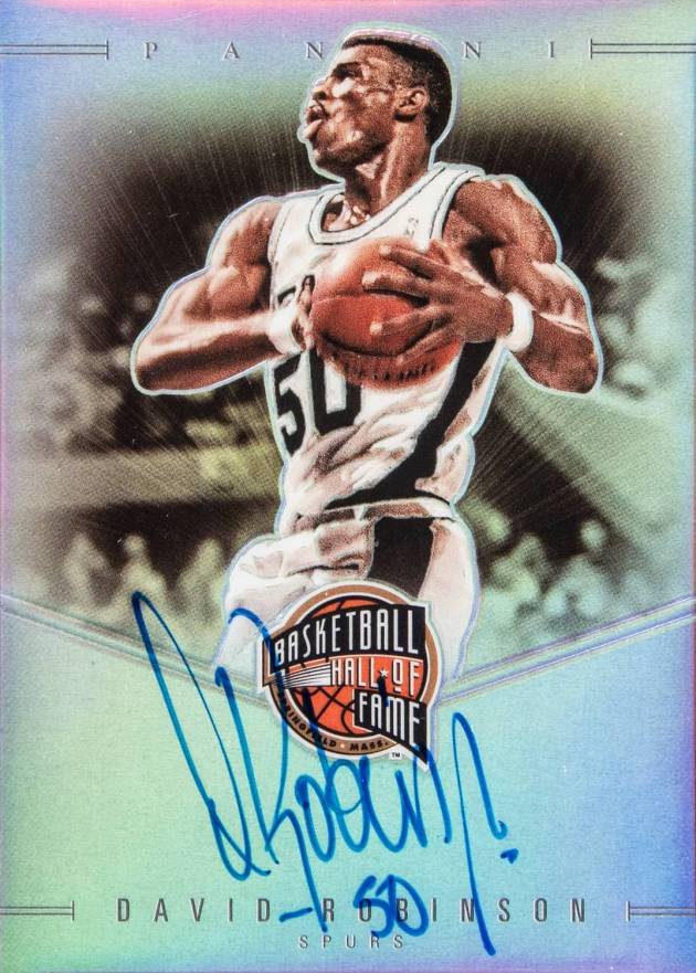 2020 Panini Obsidian Spectra Hall of Fame Signatures David Robinson #DRO Basketball Card