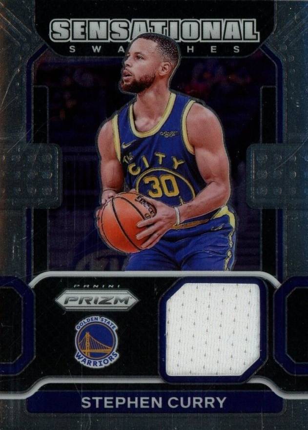 2021 Panini Prizm Sensational Swatches Stephen Curry #SCY Basketball Card