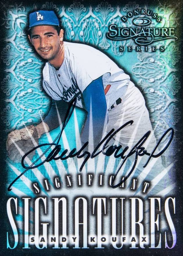 1998 Donruss Signature Significant Signature Sandy Koufax #R3 Baseball Card