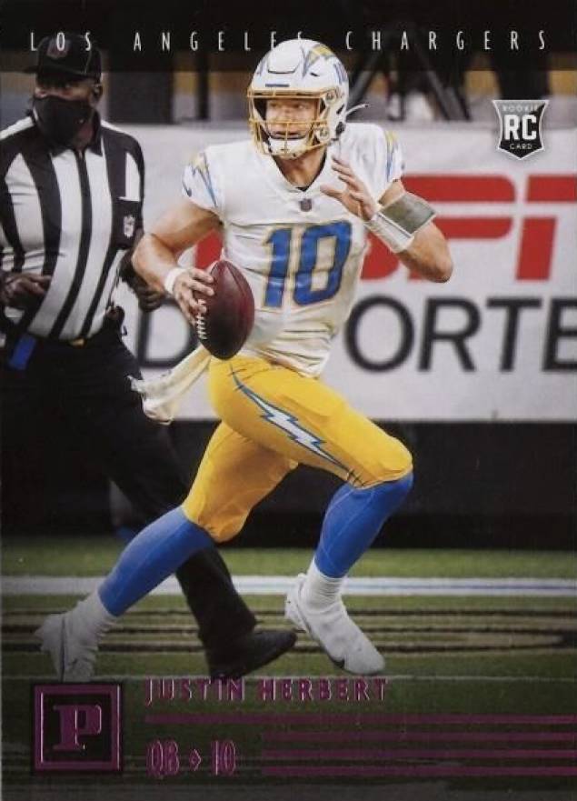 2020 Panini Chronicles Panini Justin Herbert #PA3 Football Card