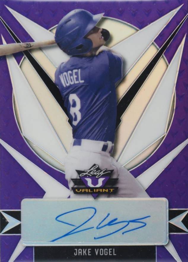 2021 Leaf Valiant Autographs Jake Vogel #BAJV1 Baseball Card