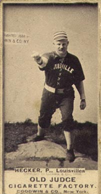 1887 Old Judge Hecker, P., Louisvilles #220-4a Baseball Card