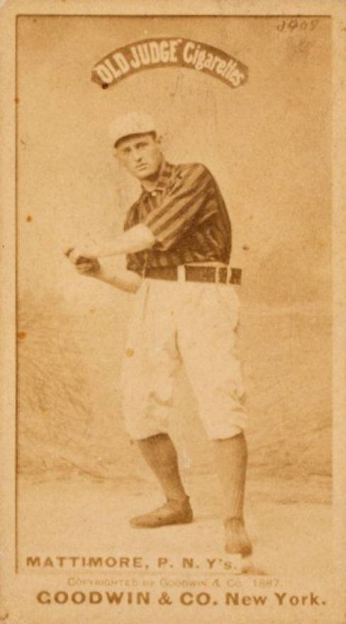 1887 Old Judge Mattimore, P. N.Y's. #297-6b Baseball Card