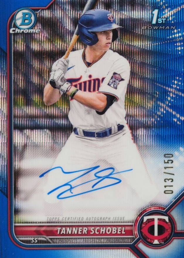 2022 Bowman Draft Chrome Draft Pick Autographs Tanner Schobel #CDATSL Baseball Card