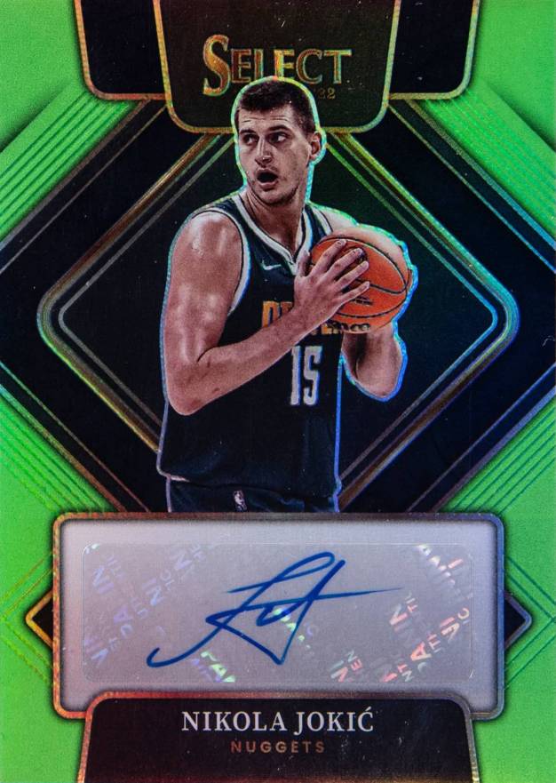 2021 Panini Select Signatures Nikola Jokic #SGNJK Basketball Card