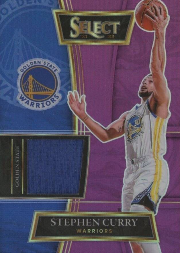 2021 Panini Select Selective Swatches Stephen Curry #SSSCY Basketball Card